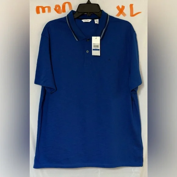 Calvin Klein Men's Polo in Deep Blue - Picture 1 of 2